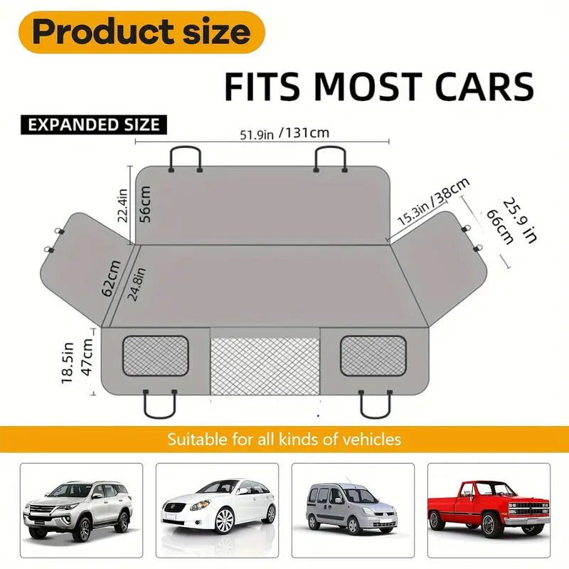 Waterproof Dog Seat Protector - Hard Base / Hammock